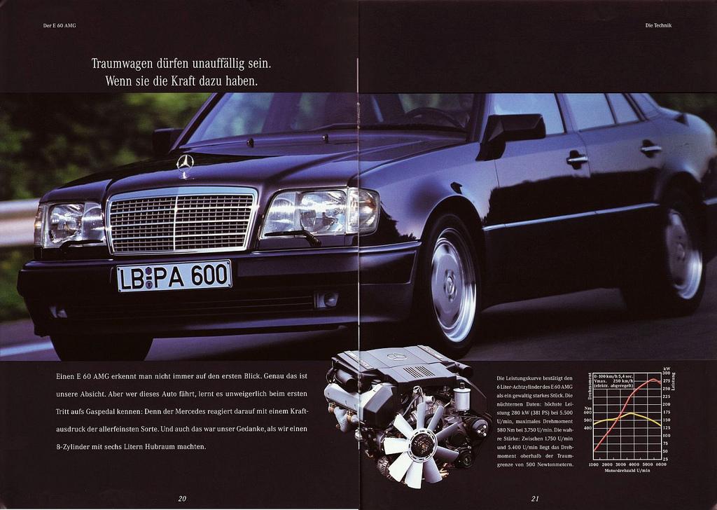 Mercedes 500e (vergeten auto)