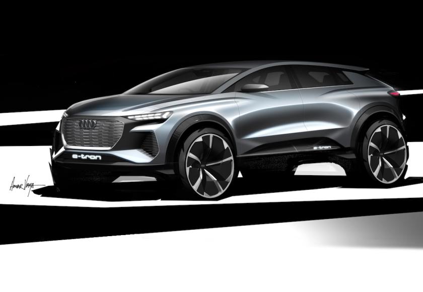 audi q4 e tron concept teaser 2019