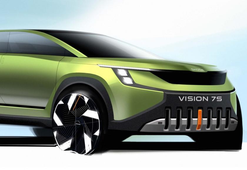 Skoda Vision 7S schets 2022